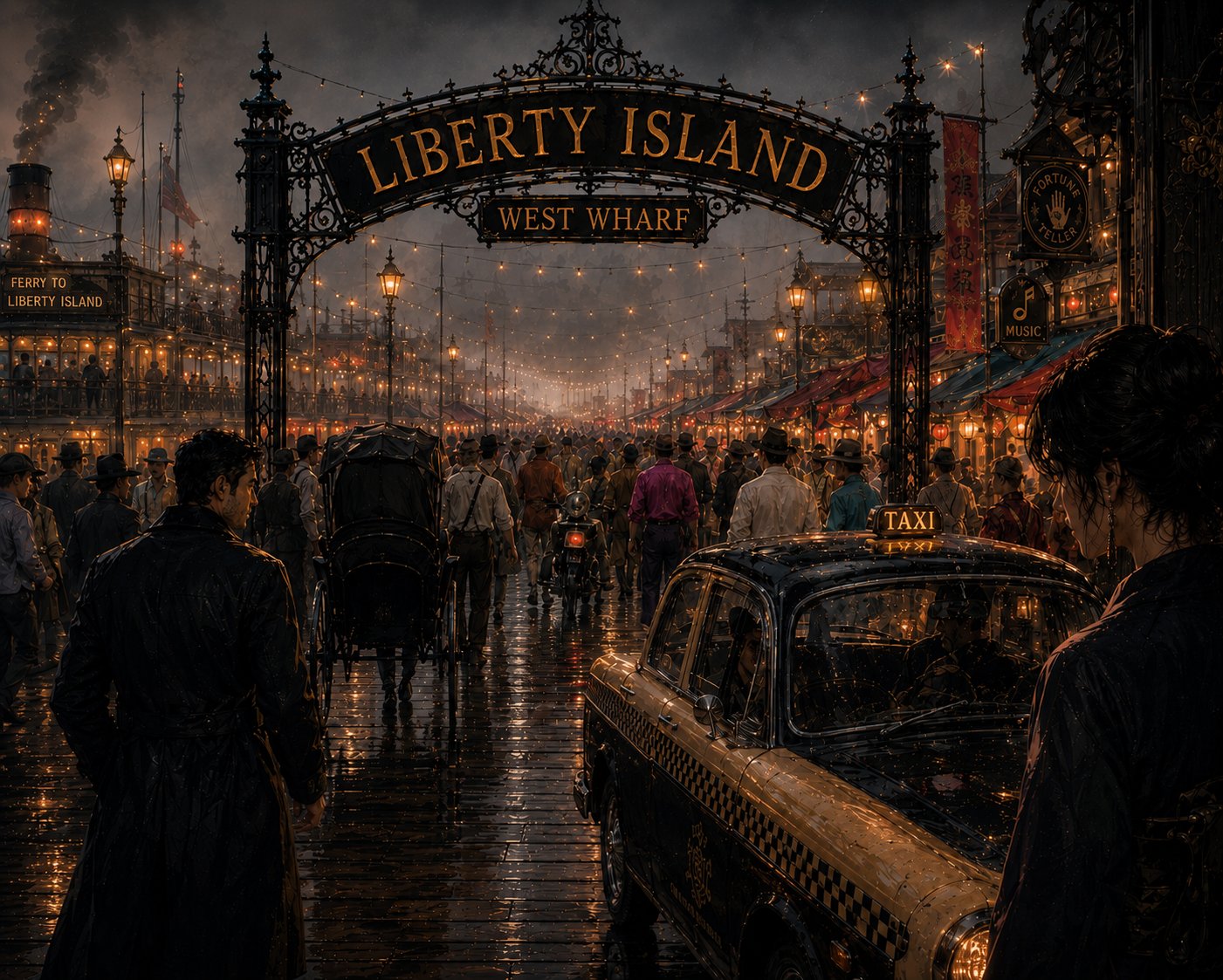 Liberty Island, West Wharf gate